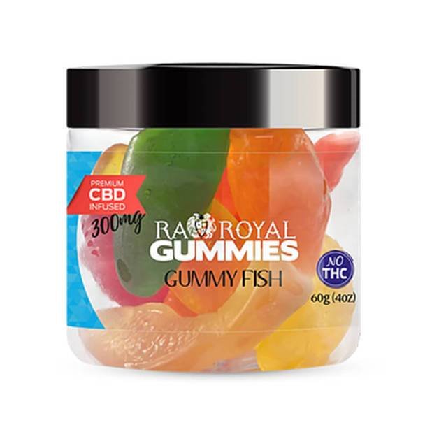 RA_Royall_CBD_-_Gummies_Fish_4oz_300mg__52927.1576179227.jpg RA Royal CBD - CBD Edible - Gummy Fish Gummies - 300mg-1200mg - Image 1