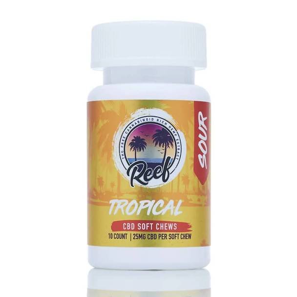 Reef_CBD_Gummies_-_Tropical_Sour_250mg__88945.1563564835.jpg Reef - CBD Edible - Tropical Sour Gummies - 25mg - Image 1