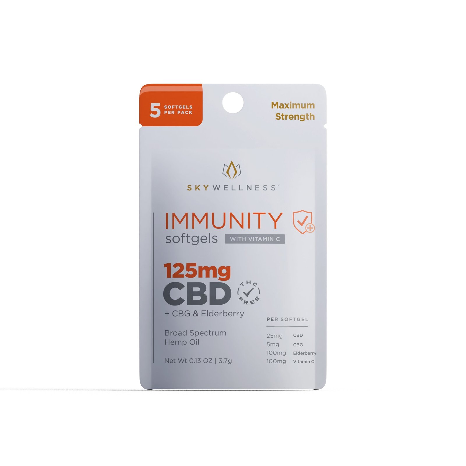 SW-Softgels-Immunity-Mylar-5-Pack_125gm_BR_02_POST.jpg CBD IMMUNITY SOFTGELS 125MG 5CT + CBG + ELDERBERRY - Image 1