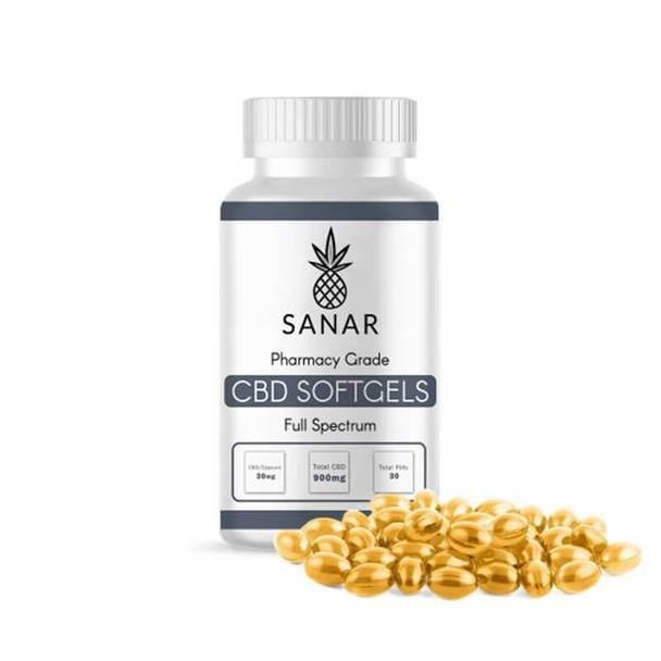 Sanar_CBD_-_FS_Softels_30ct_30mg__65650.1570731738.jpg Sanar - CBD Soft Gel - Pain Full Spectrum - 10mg-30mg - Image 1