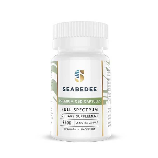 Seabedee_-_Caps_1__24005.1571697989.jpg Seabedee - CBD Capsules - Full Spectrum - 750mg - Image 1