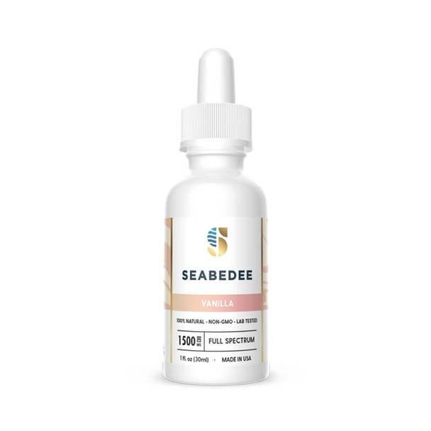 Seabedee_-_Full_Spectrum_Vanilla_1__11792.1571698321.jpg Seabedee - CBD Tincture - Full Spectrum Vanilla - 1500mg - Image 1