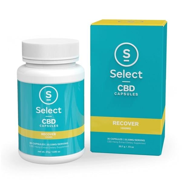 SelectCBD_Capsules_RECOVER_400x2x__11236__17264.1562259061.jpg Select CBD - CBD Capsule - Recover - 33.3mg - Image 1