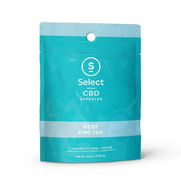Select_CBD_-_Capsules_-_Rest_2_Pack__32432.1563834677.jpg Select CBD - CBD Capsule - Rest Soft Gel 2 Pack - 33.3mg - Image 1