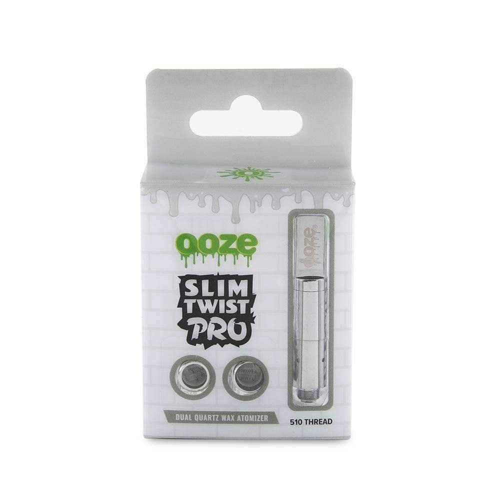 Slim_Twist_Pro_Atomizer-Chrome-pkg_sm_1000x_bfbdb0db-8e01-4624-a10c-169d76229aea.jpg Ooze Slim Twist Pro Atomizer - Chrome - Image 1