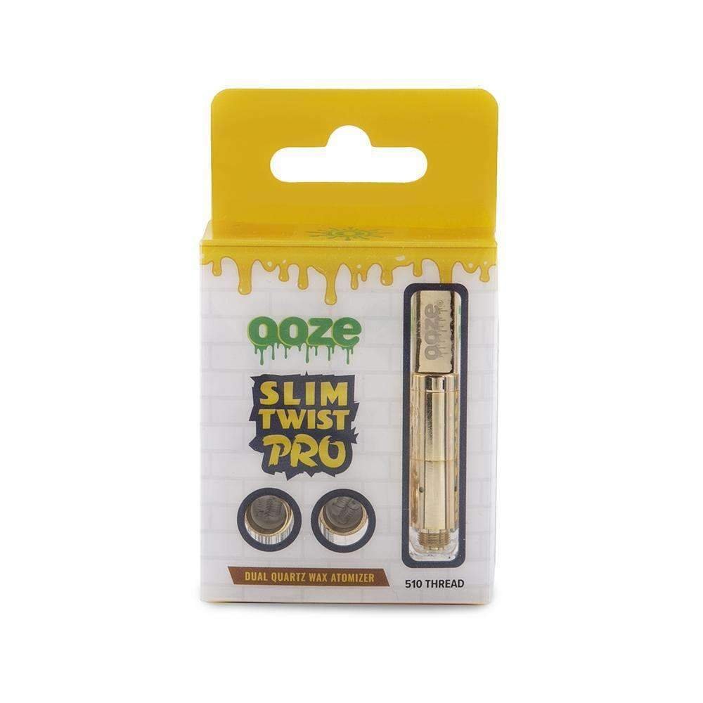 Slim_Twist_Pro_Atomizer-Gold-pkg_sm_1000x_646e0b38-d080-4cad-b9ad-8f6091863d70.jpg Ooze Slim Twist Pro Atomizer - Gold - Image 1