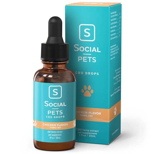 Social_CBD_-_Pet_Chicken_750mg__53658.1572551166.jpg Social - CBD Pet Tincture - Broad Spectrum Chicken - 250mg-750mg - Image 1