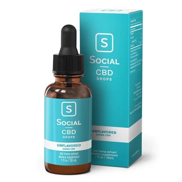 Social_CBD_-_Tincture_Drops_-_Unflavored_500mg__15954.1572549475.jpg Social - CBD Tincture - Unflavored Drops - 250mg-2000mg - Image 1
