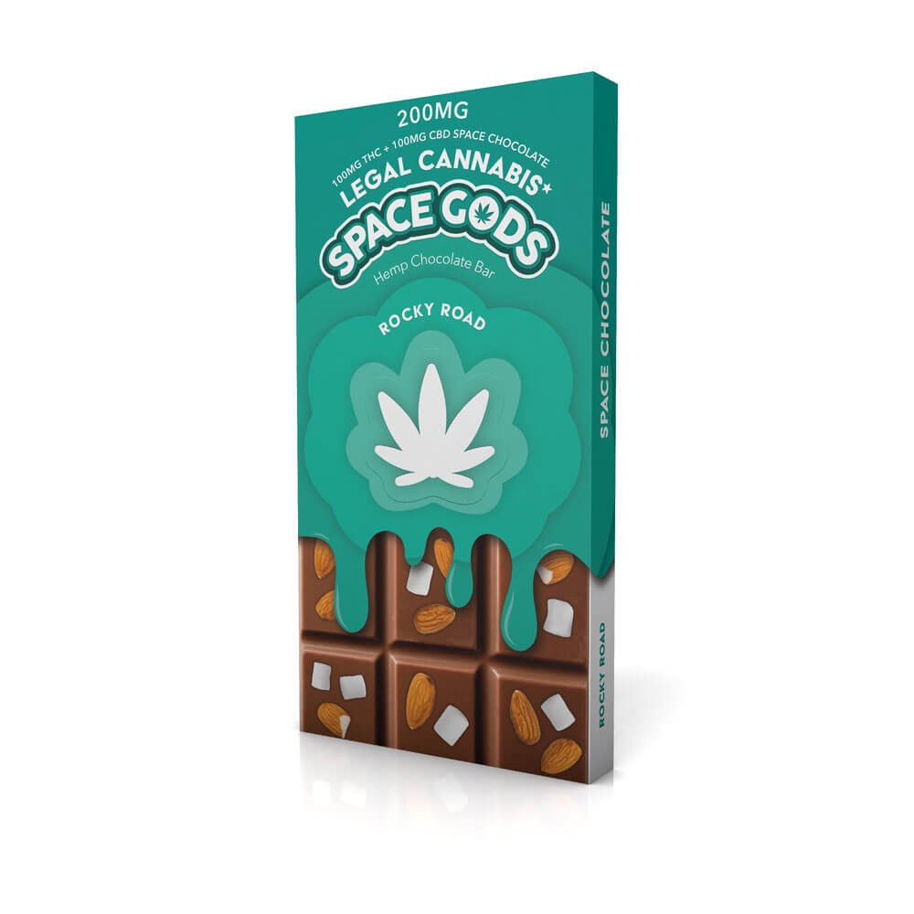 Space-Gods-Delta-9-Chocolate-Bar-Rocky-Road-200MG.jpg Space Gods Delta 9 Chocolate Bar – Rocky Road 200MG - Image 1
