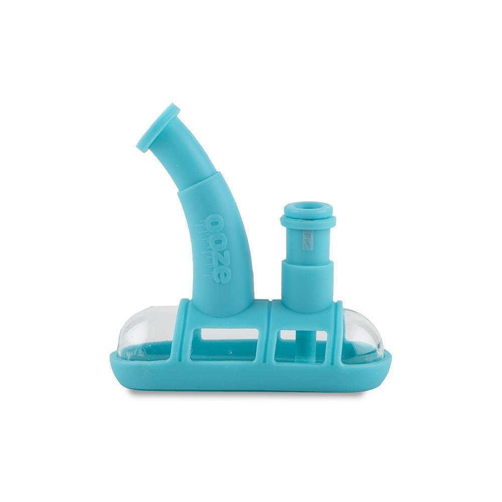 Steamboat-teal-front_sm_1000x_74f162a5-6f27-450a-bda5-6f9aad548191.jpg Ooze Steamboat Silicone Bubbler - Teal - Image 1
