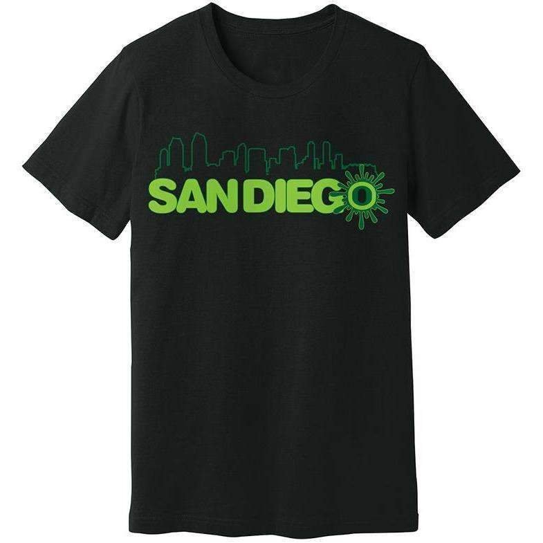 T-shirt_Men_Black_San_Diego_sm_785x_b58e13d6-98fa-4f29-a3bb-c3668430ef45.jpg Ooze San Diego Skyline Men's T- Shirt - Image 1