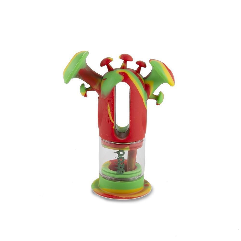 Trip-rasta-front_sm_1000x_9796fb4f-003b-4fd1-a379-073f10261a06.jpg Ooze Trip Pipe Silicone Bubbler - Rasta - Image 1