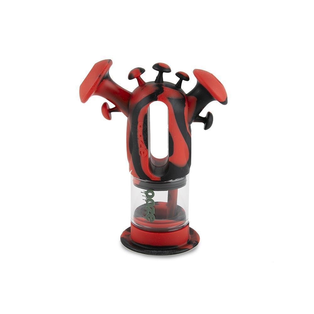 Trip-red-black-front_sm_1000x_f589b4f8-943d-4a54-89a5-1ea1ee77839d.jpg Ooze Trip Pipe Silicone Bubbler - Black / Red - Image 1