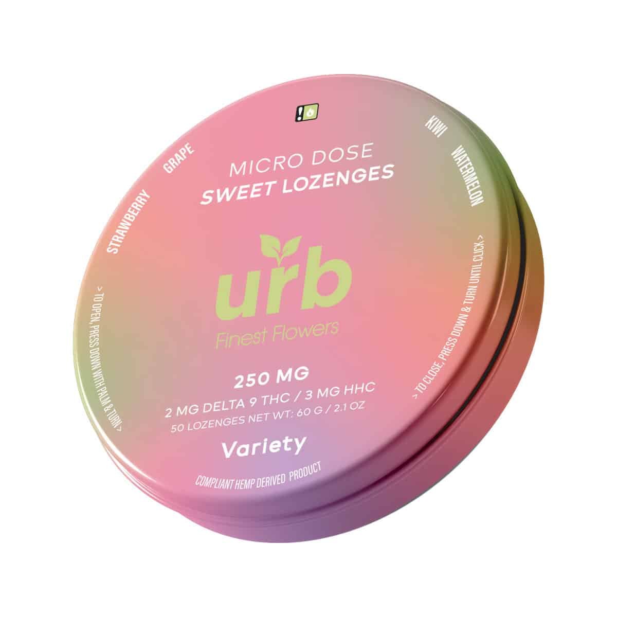 Urb-D9-HHC-Sweet-Lozenges-Variety-250MG.jpg Urb Delta 9/HHC Sweet Lozenges – Variety 250MG - Image 1