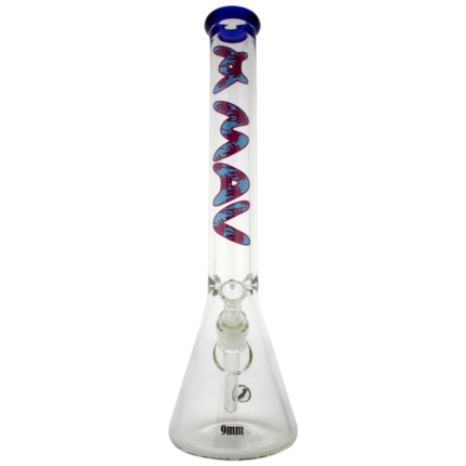 Maverick Glass - 9mm Beaker Bong Pink Palms Specialty Slab 18''