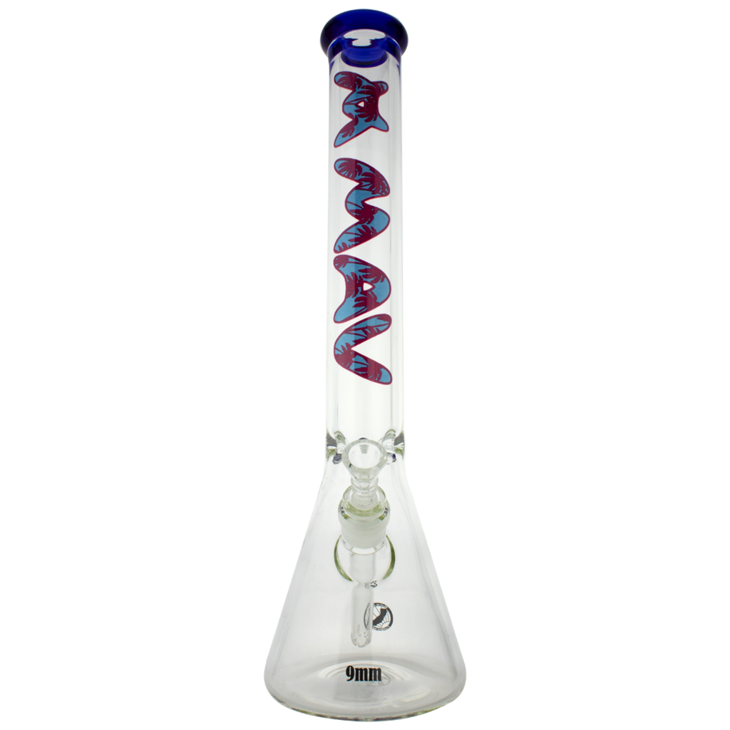 b189mpinkpalms_2000x_1024x_fd214020-595b-4738-85fd-aec50debb1d4.png Maverick Glass - 9mm Beaker Bong Pink Palms Specialty Slab 18'' - Image 1