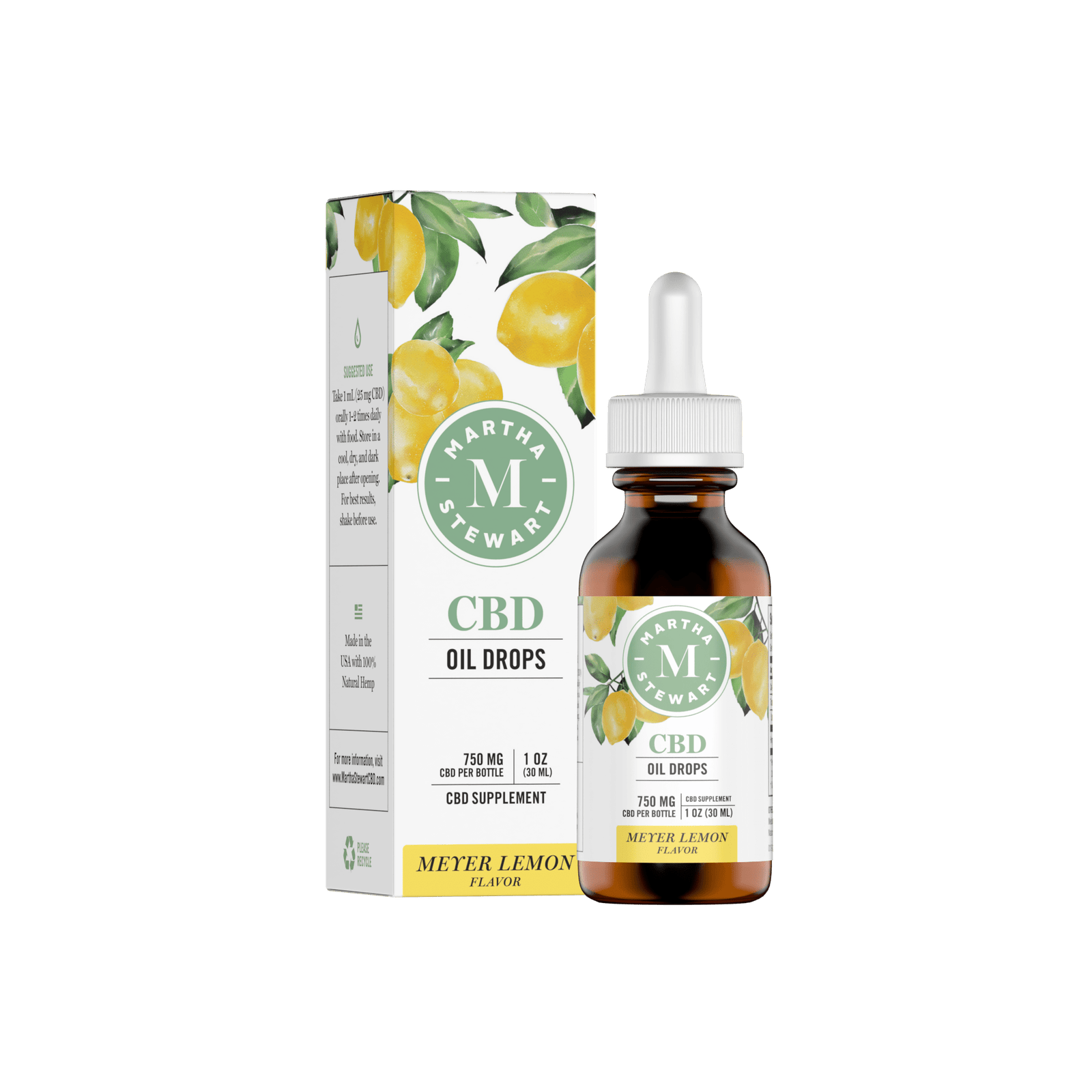 b9ac69ff013a680660927b2a8a28b761.png Martha Stewart CBD Meyer Lemon Oil Drops - Image 1