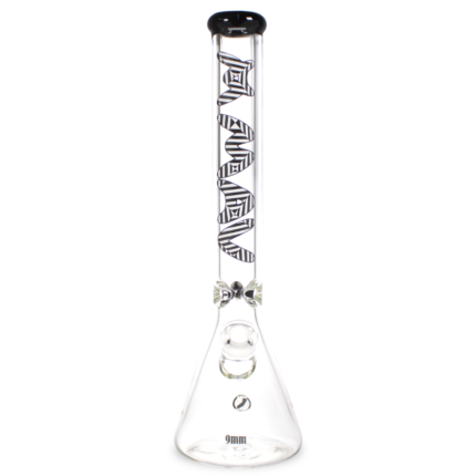 Maverick Glass - 9mm Beaker Bong Zebra Specialty Slab 18''