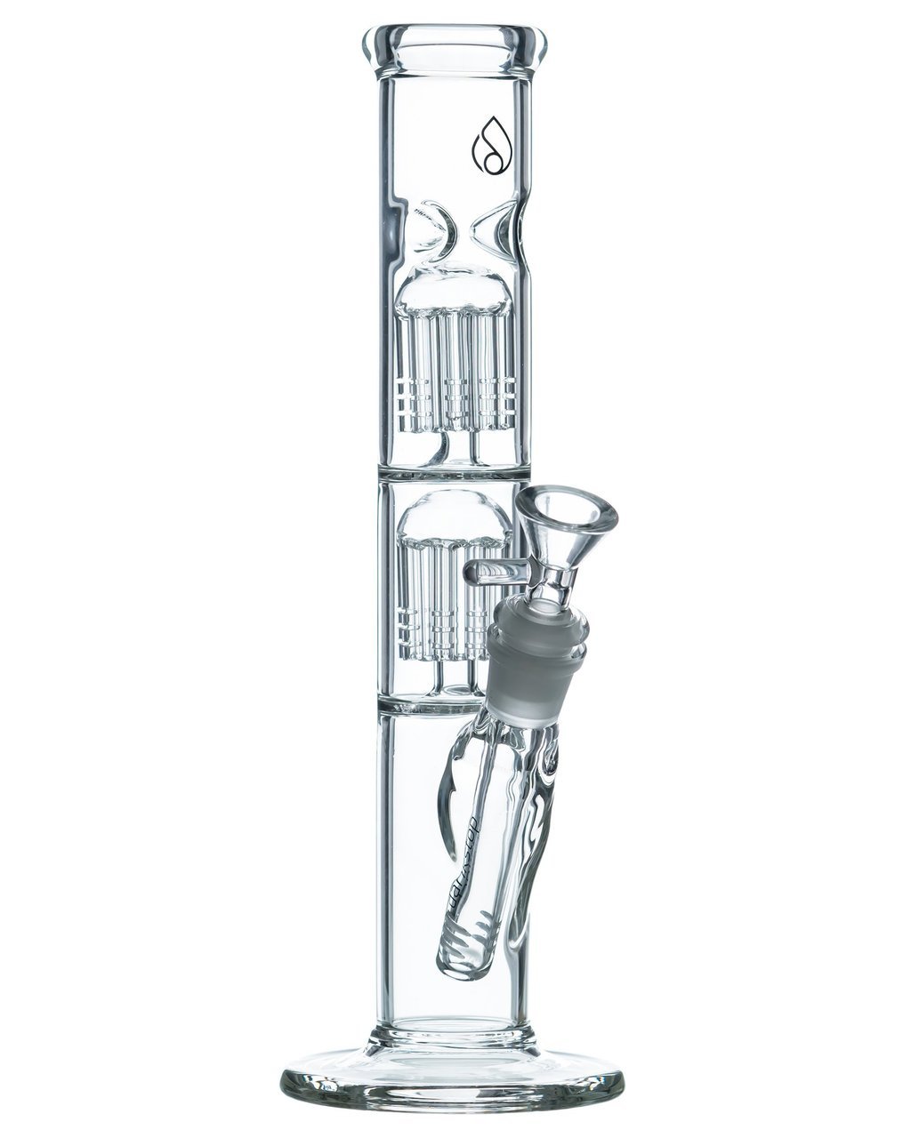 dankstop-11-double-tree-perc-straight-tube-bong-clear-1_1024x_6a589636-a992-40b1-b117-2a84df225a87.jpg 11" Double Tree Perc Straight Tube Bong - Image 1