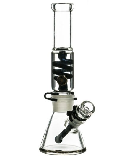 BoroDirect - Glycerin Coil Beaker Bong with Gold Accents