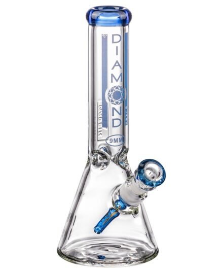 Diamond Glass - 9mm Thick Beaker Bong 11''