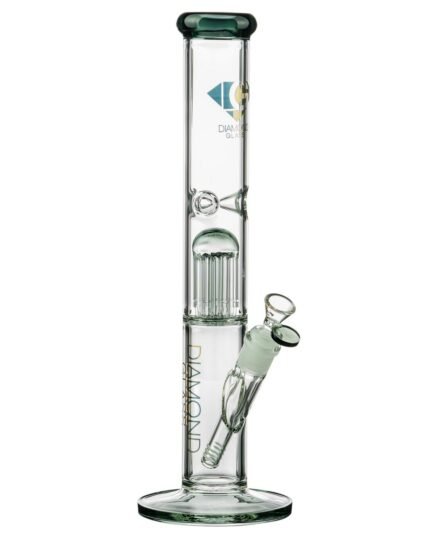 Diamond Glass - 8 Arm Tree Perc Straight Tube 13''