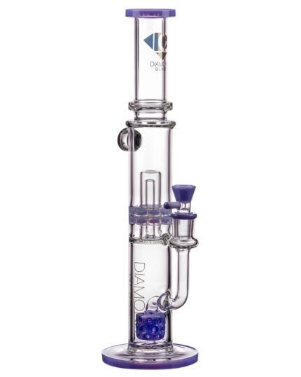Diamond Glass - Bubble Barrel to UFO Perc Straight Tube 15''