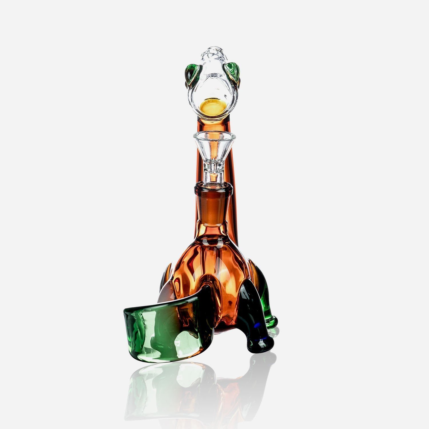 glass_mini_bong_4480x_ae29f309-ac49-4006-9c31-32f1379139c3.jpg Dinosaur Glass Water Pipe - Image 1