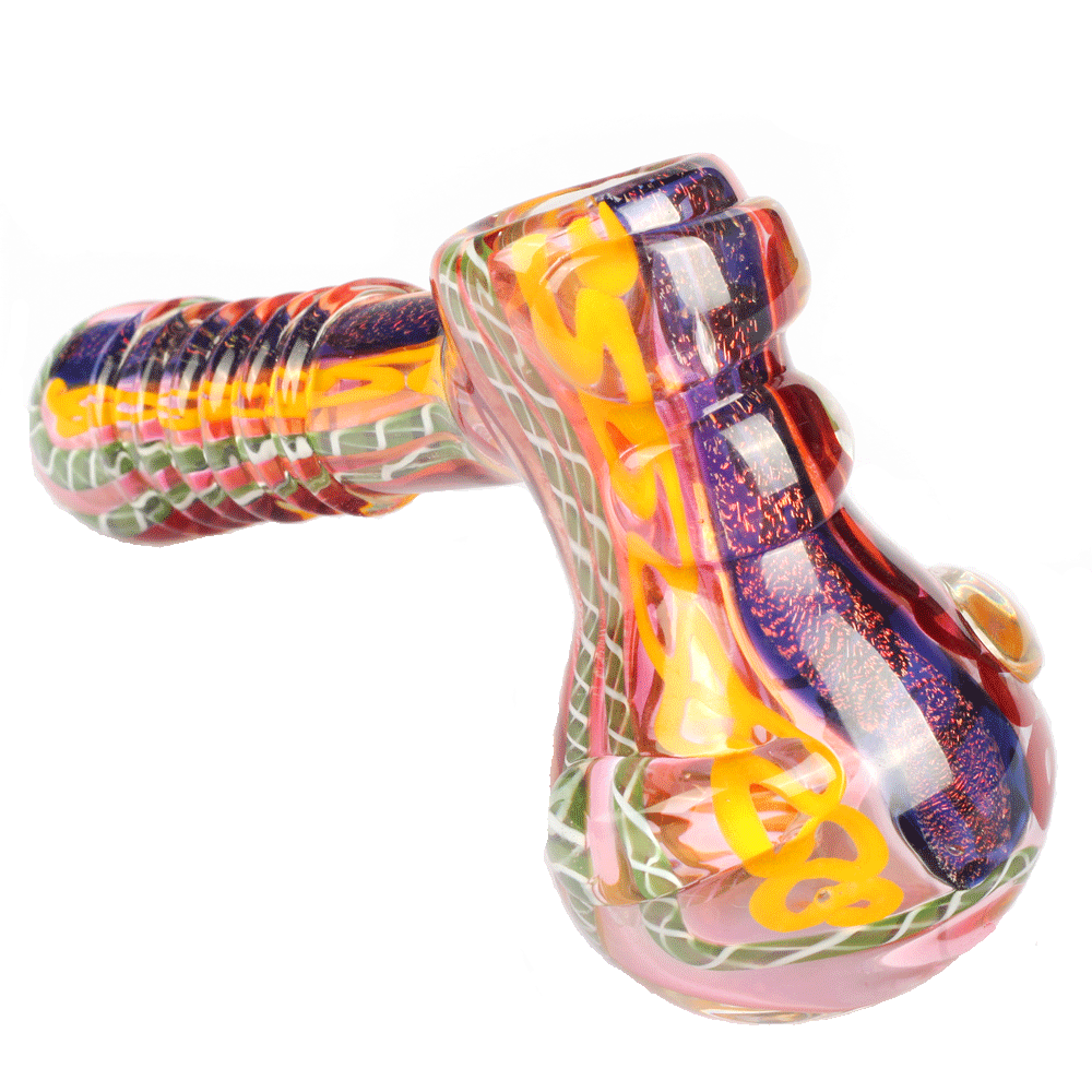 hammer-bubbler-glass-pipe-fumed-glass-murrine-milli-free-shipping_1024x1024_170e1792-ed1c-4a71-b8ad-d1e16731b44a.gif Fumed Glass Hammer Bubbler w/ Milli Scheme - Image 1