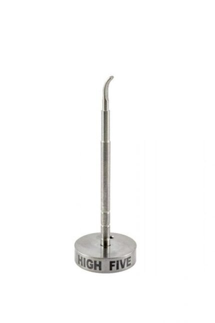 SILVER HYBRID NAIL CARB CAP W/FLAT TIP DABBER