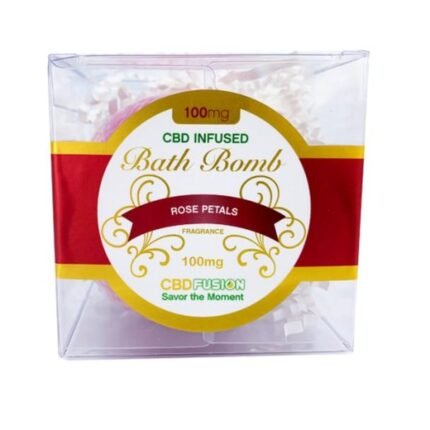CBD Fusion - CBD Bath - Rose Petal Bath Bomb - 100mg