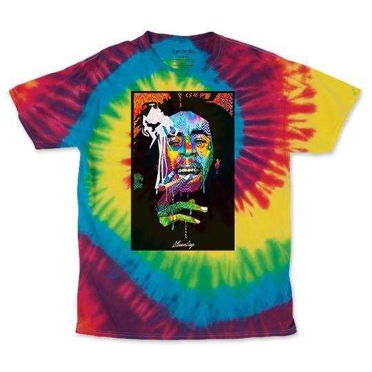 rainbow-tie-dye-BOB_540x_1024x_101a3ee3-8c1c-4892-8537-a9b07e190b21.jpg Men's Rainbow Bob Pop Art Tie Dye Tee - Image 1