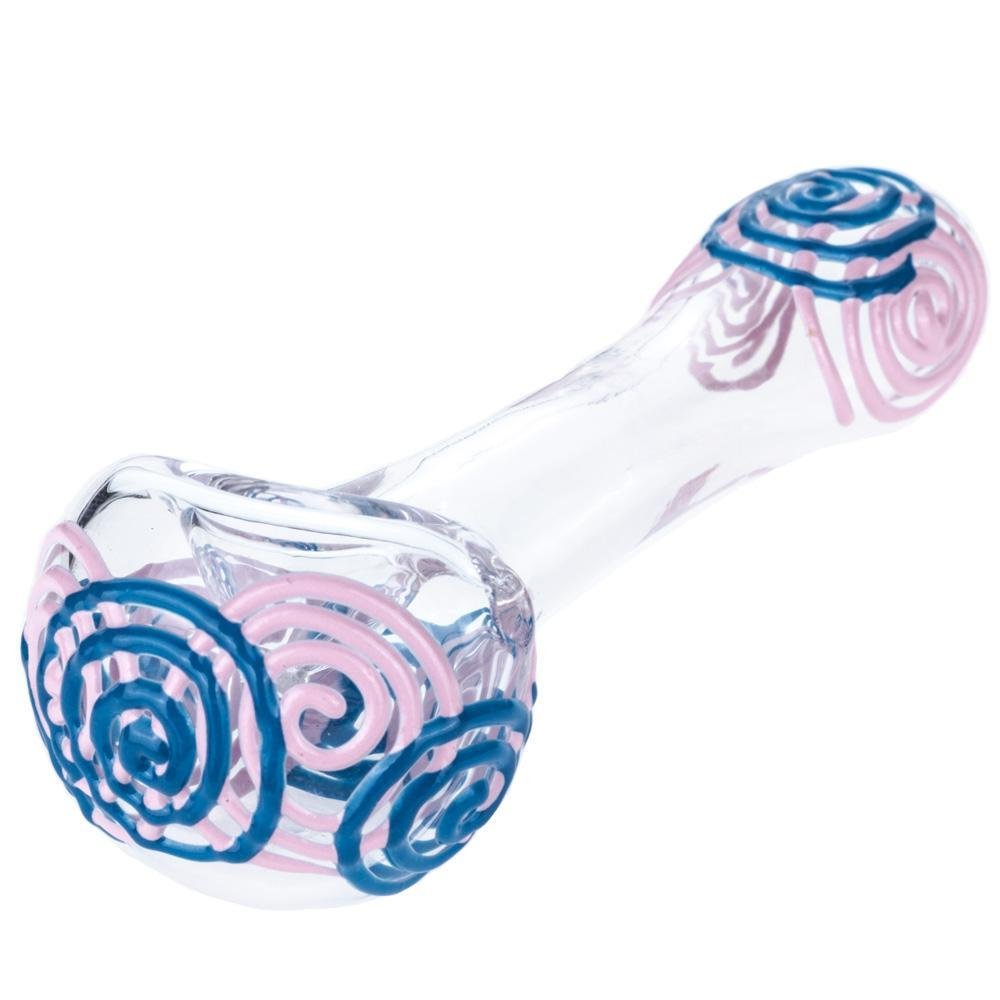 Spiral Pattern Glow-In-The-Dark Glass Pipe - Image 1