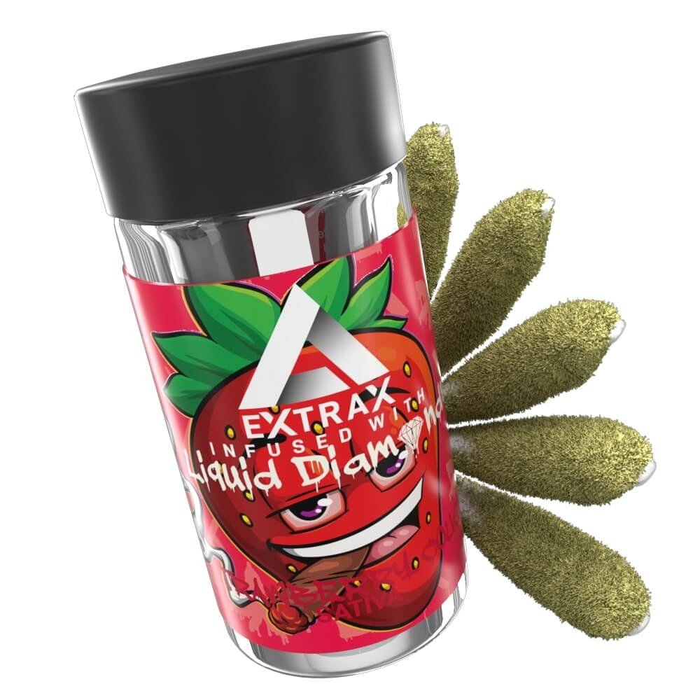 strawberry-cough-pre-rolls-infused-liquid-diamonds-render.jpg Pre Rolls Infused Liquid Diamonds – By Delta Extrax - Image 1